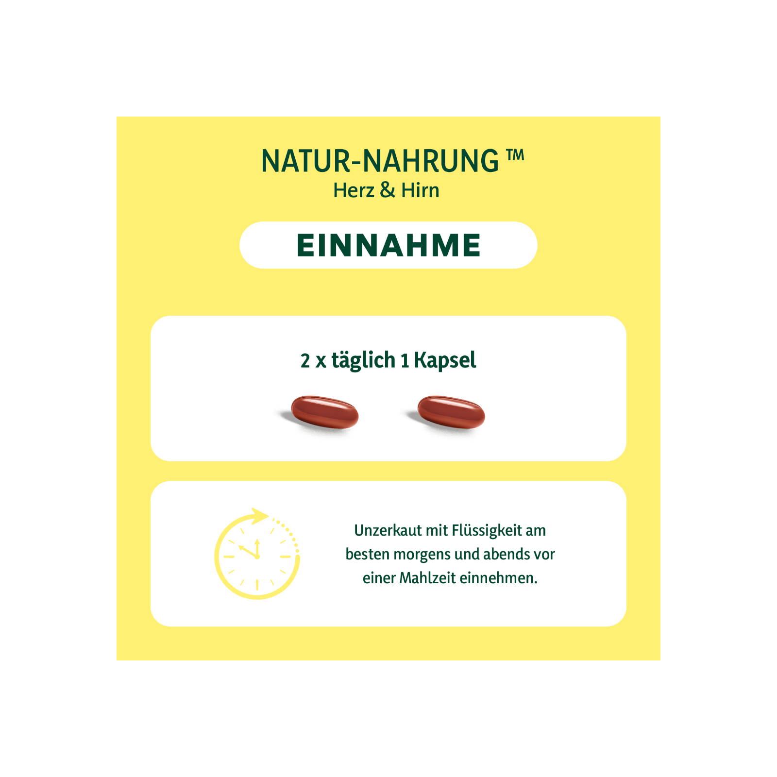 Natur-Nahrung Herz & Hirn Einnahme