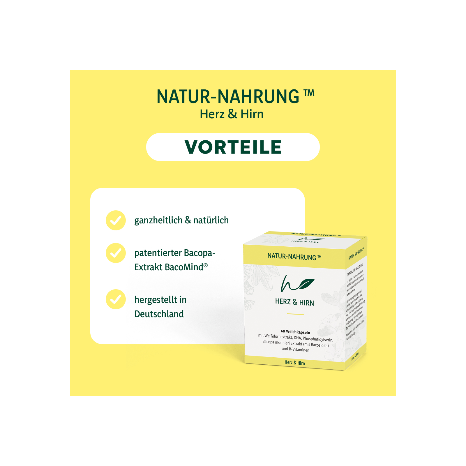 Natur-Nahrung Herz & Hirn Vorteile