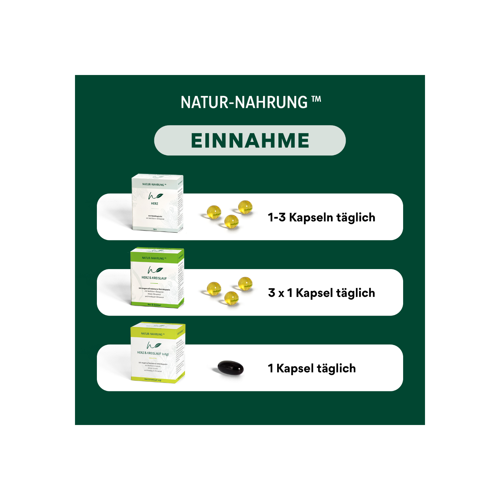 Natur-Nahrung Herz Einnahme