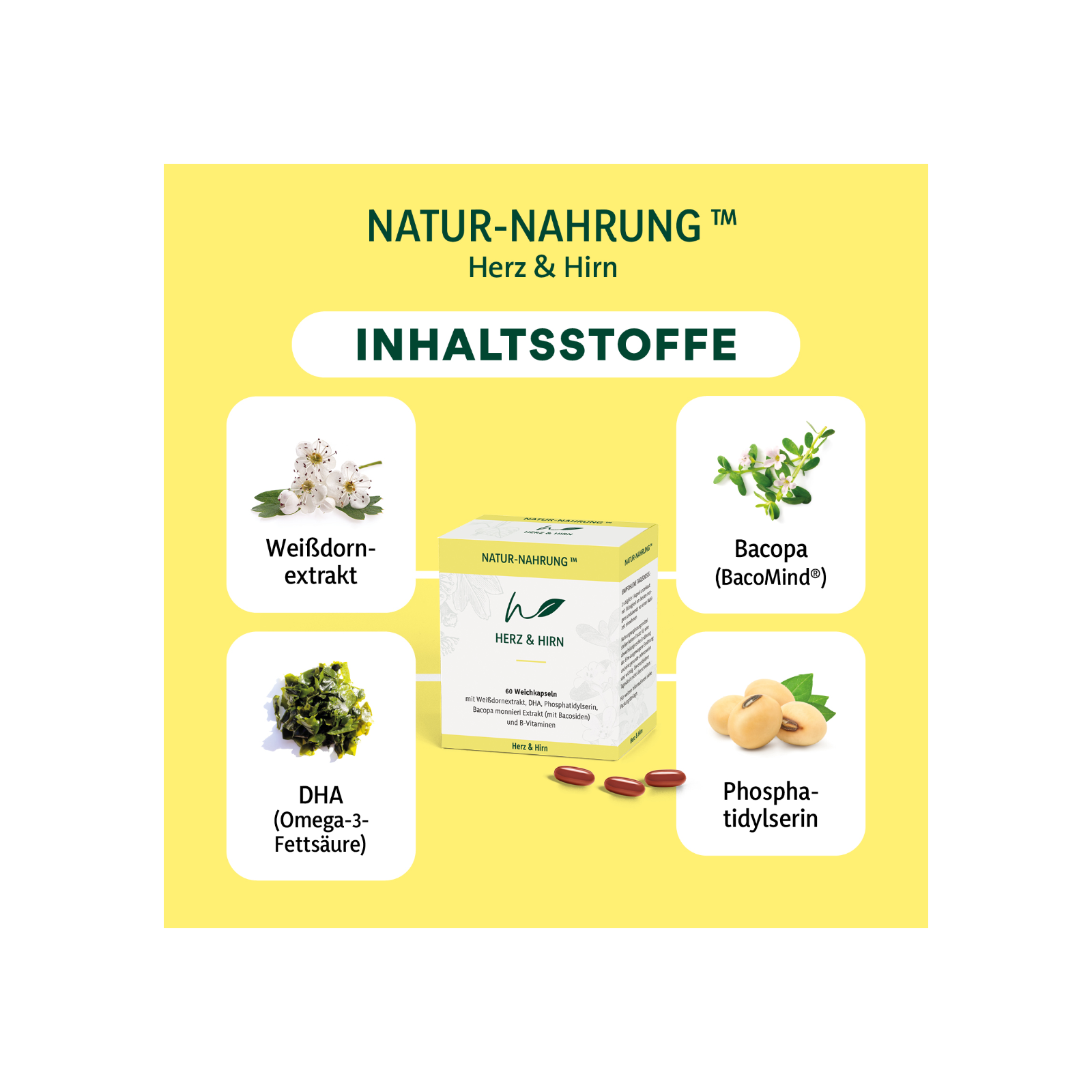 Natur-Nahrung Herz & Hirn Inhaltsstoffe