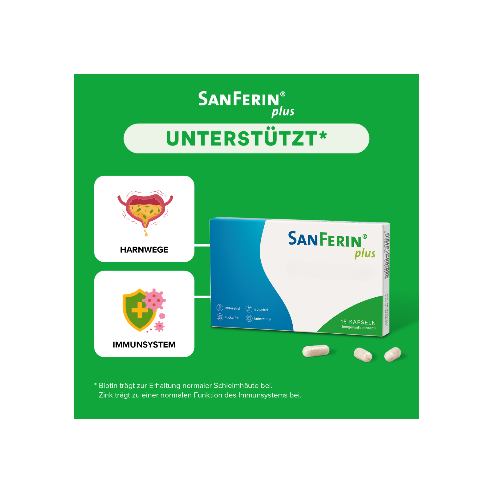 SanFerin plus für gesunde Harnwege und Immunsystem